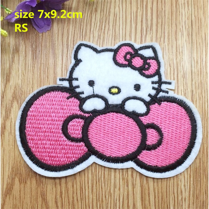 Miếng Dán Ủi Thêu Hình Mèo Hoạt Hình Trang Trí Quần Áo diy