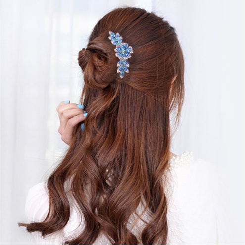 GETNOIVAS Lược Cài Tóc Chống Trượt Đính Hoa Phong Cách Hàn Quốc Thời Trang