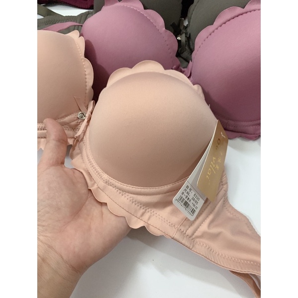 Áo lót nữ trơn viền gợn sóng, quả tròn, mút đệm 2,5cm siêu mềm ôm, nâng ngực, có gọng định hình chống chảy xệ. SUMO 8330