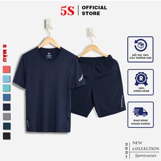 Bộ Thể Thao Nam 5S (8 màu) Ngắn Tay Premium, Chất Liệu Coolmax Thể Thao Siêu Mềm, Siêu Mát (BTSO21051-03)