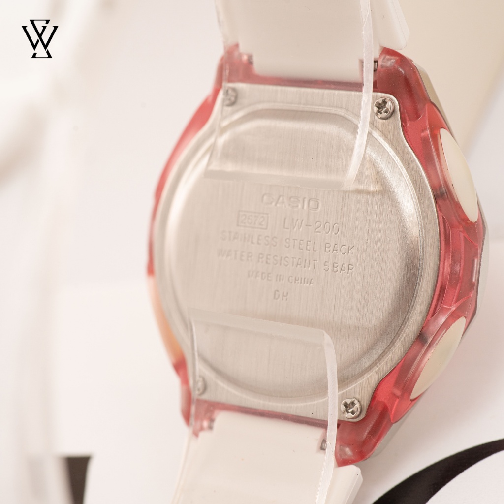 Đồng Hồ Điện Tử Cho Bé Gái Casio WATCHSTORE LW-200-7AVDF Thiết Kế Mặt Kính Tròn 35mm, Dây Và Vỏ Nhựa Bền Bỉ