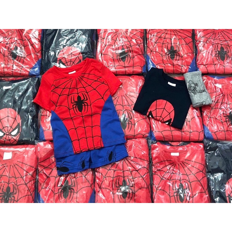 Set 2 bộ nhện chất cotton mềm mát cho bé trai