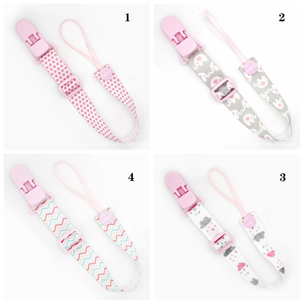 [Hàng mới về] Dây đeo núm ti giả chống thất lạc chống rơi in hoạt hình chỉnh được