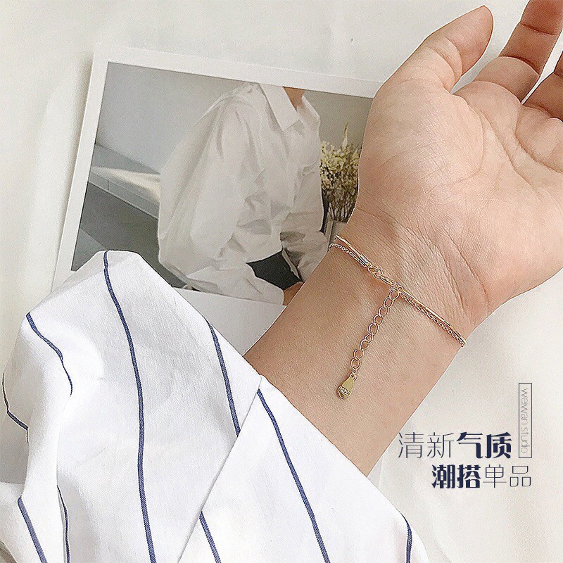 Vòng Đeo Tay MG STUDIO Từ Bạc Sterling S925 Hai Lớp Kiểu Xương Rắn Siêu Mịn | BigBuy360 - bigbuy360.vn