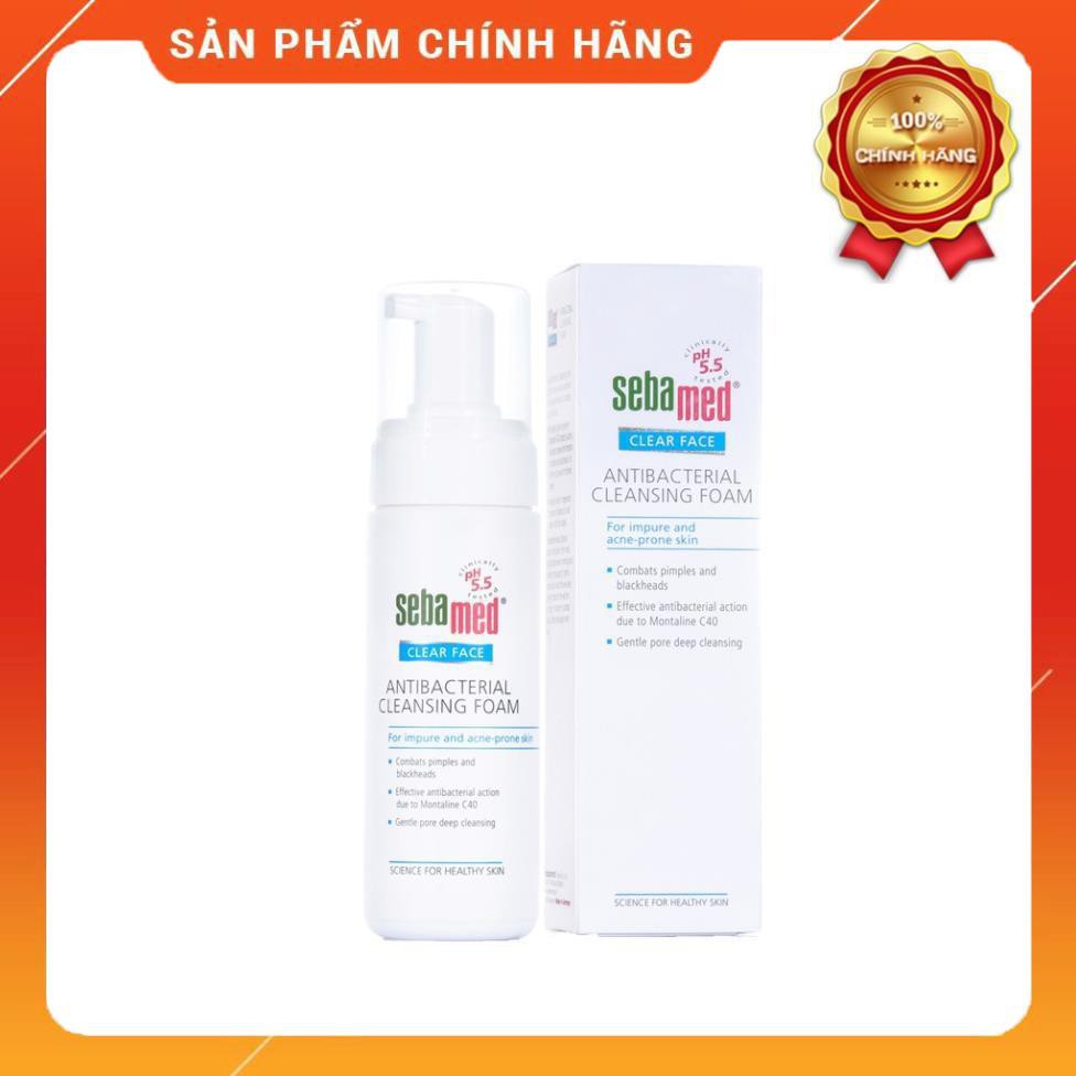 Sữa Rửa Mặt Sebamed Kháng Khuẩn Dành Cho Da Mụn Antibacterial Cleansing Foam pH5.5 (50ml) - SCF01B