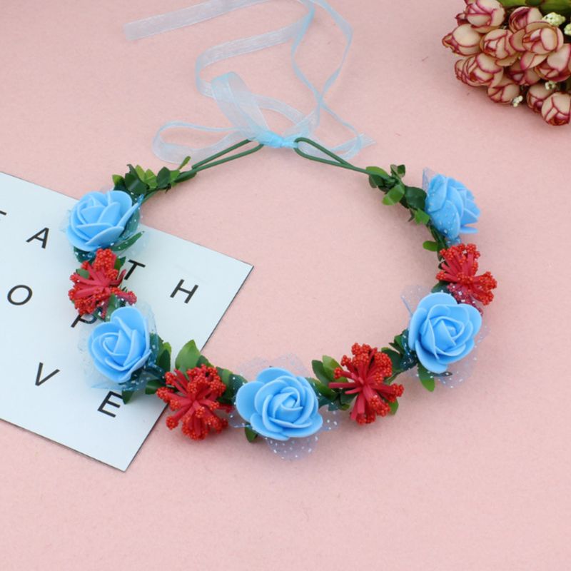 Băng Đô Hoa Thoáng Khí 6 Màu Sắc Tương Phản Phong Cách Bohemian Dành Cho Nữ YOUYO