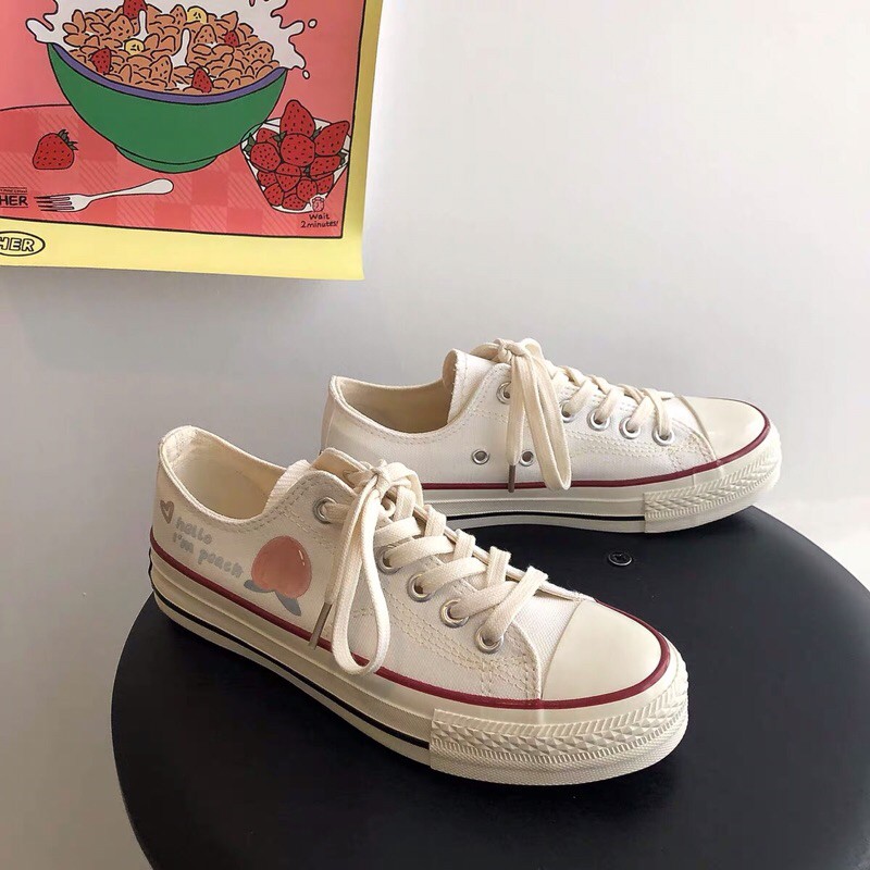 [ORDER] GIÀY ULZZANG QUẢ ĐÀO CỔ THẤP TONE TRẮNG HỒNG XINH | BigBuy360 - bigbuy360.vn