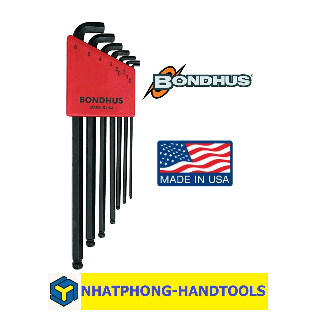 BONDHUS-Lục giác đầu cụt 7 cây , hệ Met . Sản xuất tại Mỹ