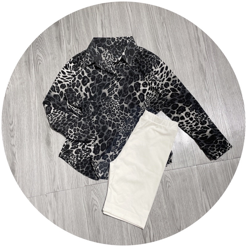 Set áo sơ mi quần legging ngố trend - freesize dưới 53kg - hình thật | BigBuy360 - bigbuy360.vn