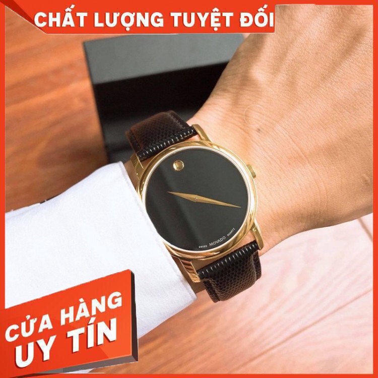 HÀNG CAO CẤP -  Đồng Hồ Cặp Movado Cao Cấp Dây Da Siêu Đẹp - Chống Nước - Kính Sapphire Chống Trầy Xước - Đồng hồ movado