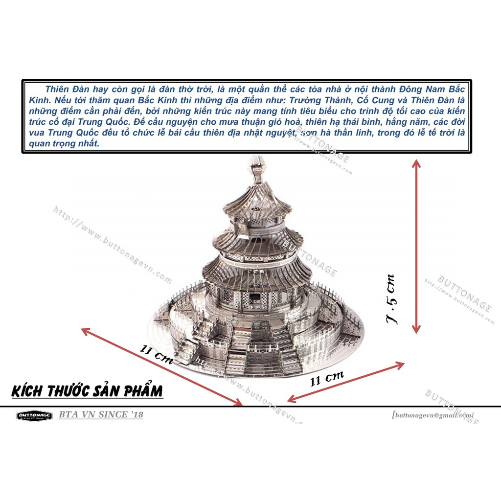 Mô Hình Lắp Ráp 3d Thiên Đàn - Đàn Tế Trời