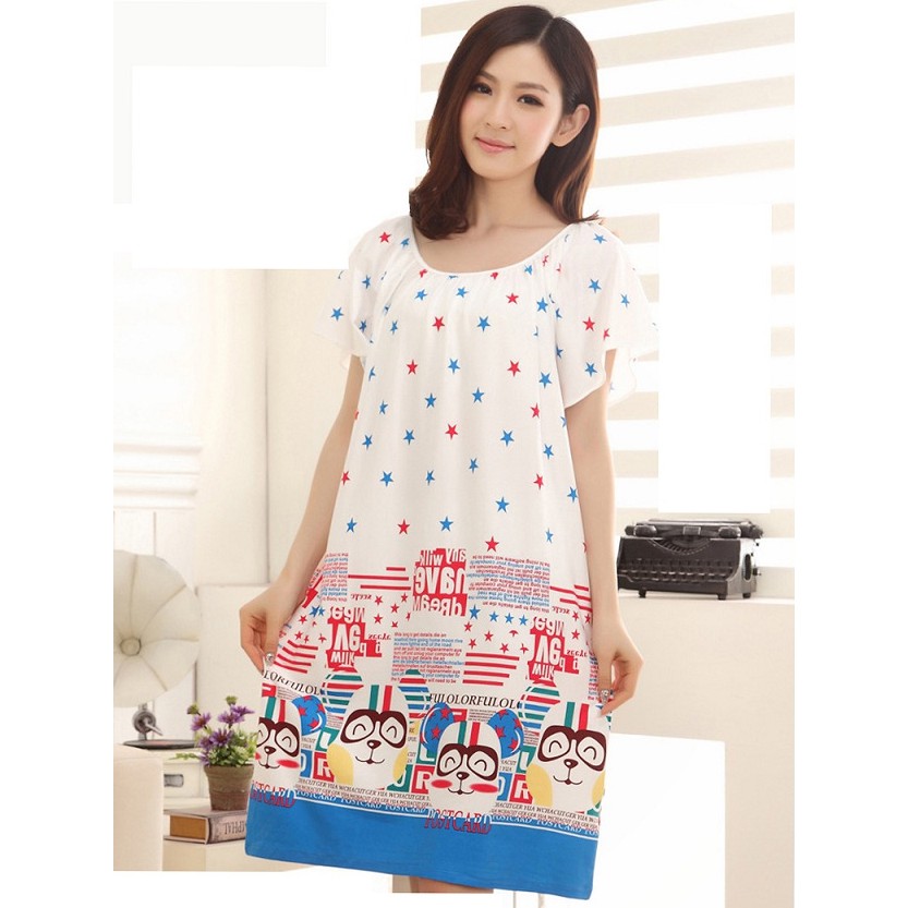 Đầm Ngủ Form Suông Big Size Vải Cotton Siêu Mịn