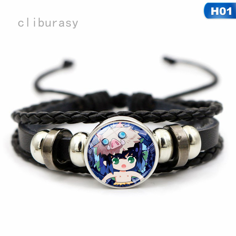 [Mã FAMAYFA giảm 10K đơn 50K] Vòng Tay Dây Da Mặt Hình Kimetsu No Yaiba Thời Trang | BigBuy360 - bigbuy360.vn