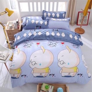 bộ ga gối cotton poly trơn