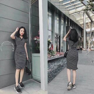 Váy body cổ đức siêu sang