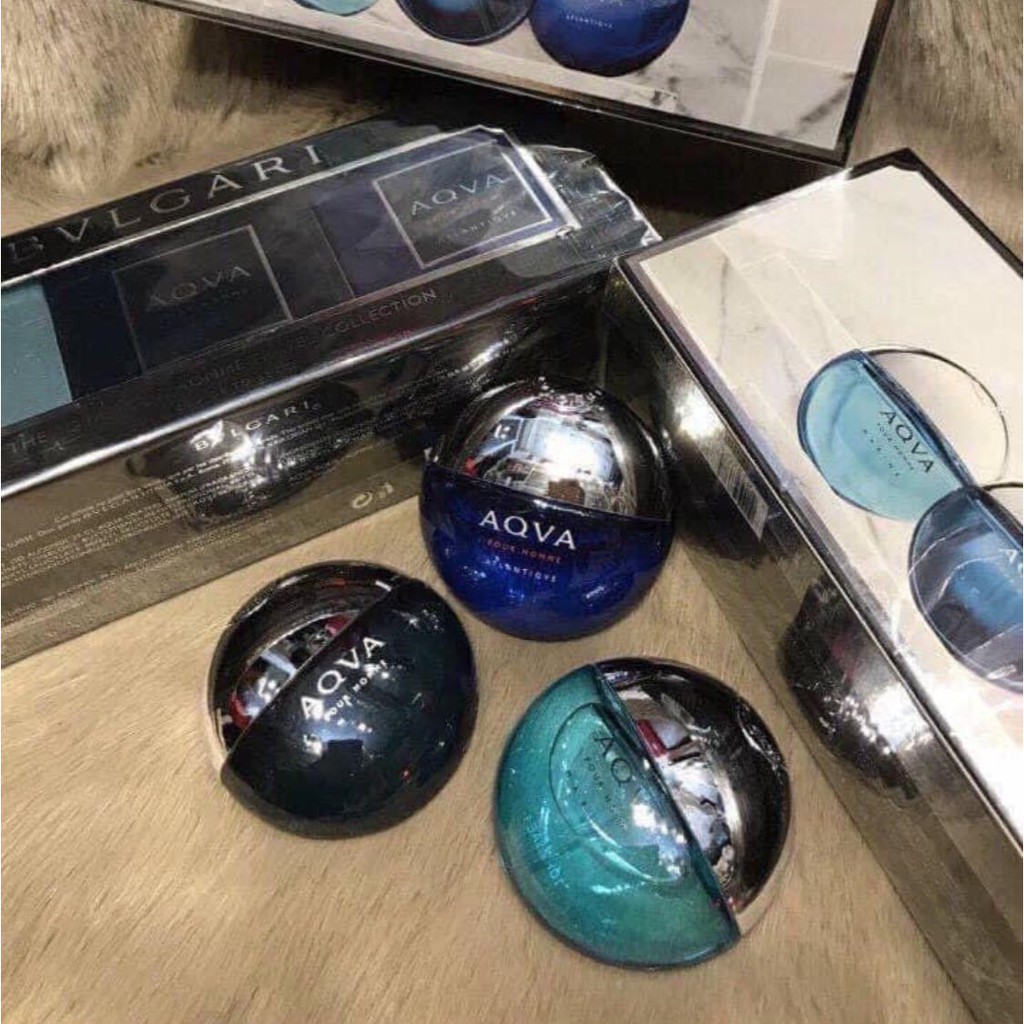 Gift Set Bvlgari Aqva Travel Collection 3 pcs | Thế Giới Skin Care