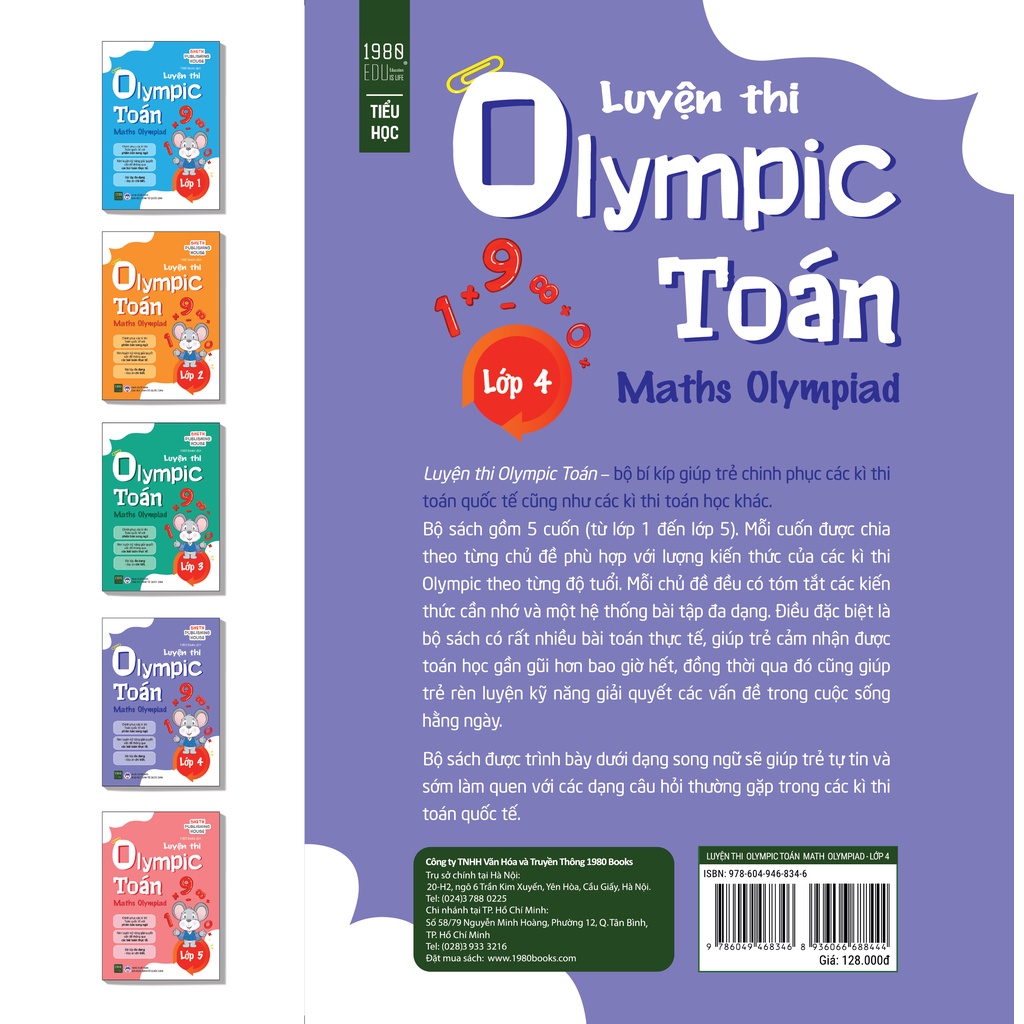 Sách - Luyện Thi Olympic Toán Lớp 4 - Maths Olympiad - 1980Books