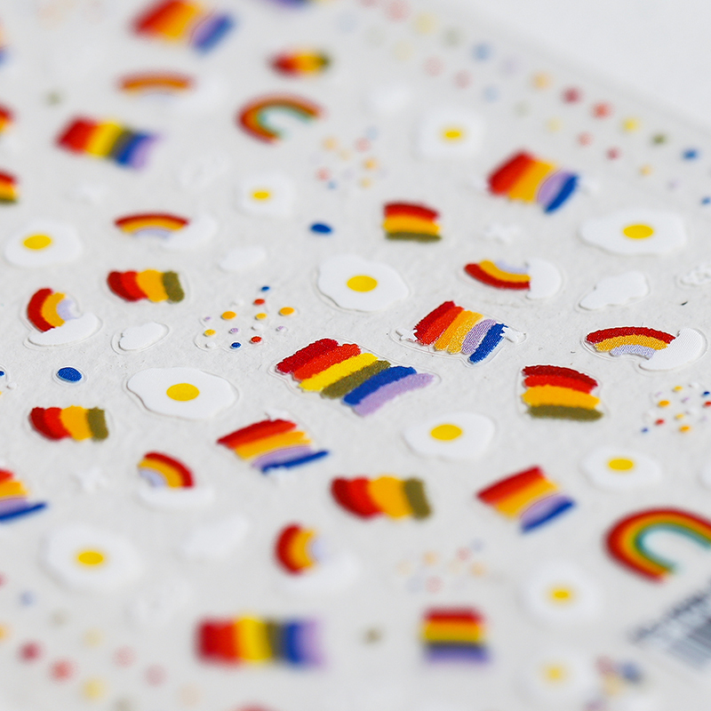 Miếng Dán Trang Trí Móng Tay Hình Hoa/ Trái Cây Dễ Thương Xinh Xắn