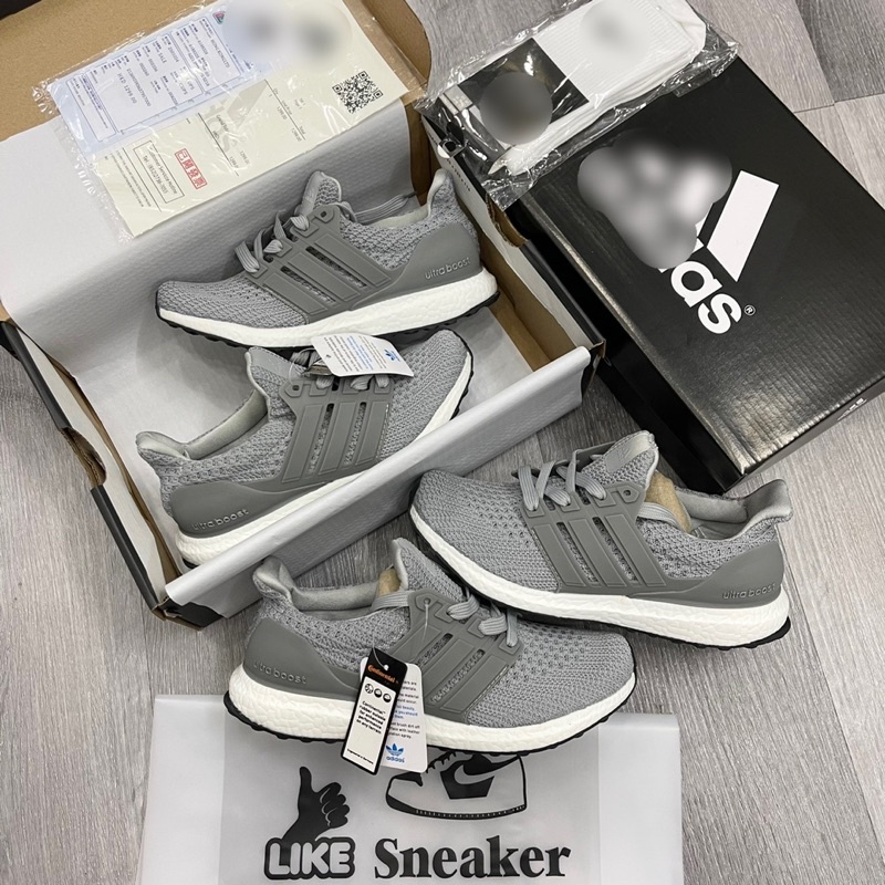 Giày Thể Thao UltraBoost 4.0 Xám Xi Full Box Dành Cho Chạy Bộ + Tập Gym + Đi chơi + Tặng Kèm Tất Cotton