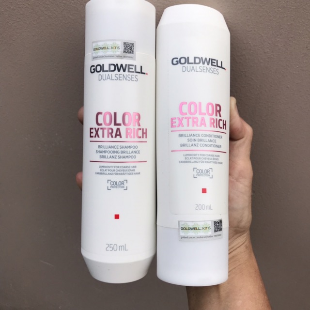 Cặp gội xã giữ màu GOLDWELL COLOR EXTRA RICH 250ml/200ml