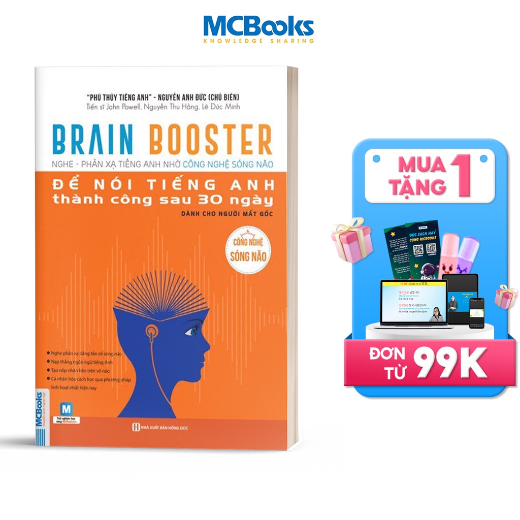 Sách - Brain Booster - Nghe phản xạ tiếng Anh nhờ công nghệ sóng não - dành cho người mất gốc