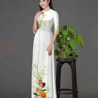 vải áo dài in 3d