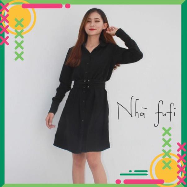 Đầm sơ mi tay dài [ CHẤT LƯỢNG CAO CẤP- BẢO HÀNH 3 NĂM]