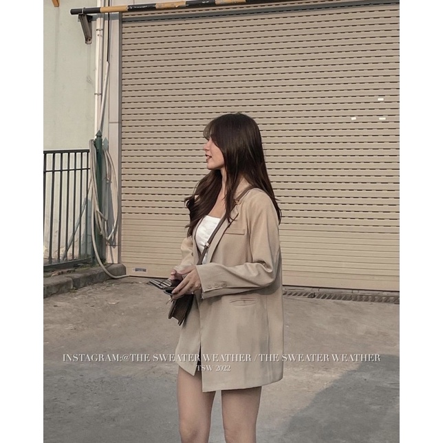 Áo vest 2 lớp đệm vai khuy tay oversize the.sweaterweather TSW | BigBuy360 - bigbuy360.vn