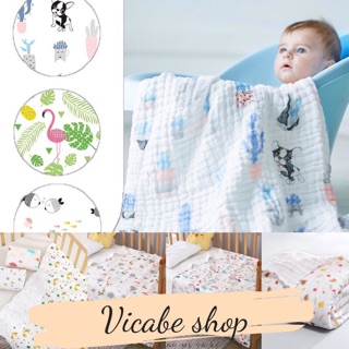 Khăn tắm nhăn, khăn đa năng 6 lớp thấm hút cực tốt kích thước 105cmx105cm