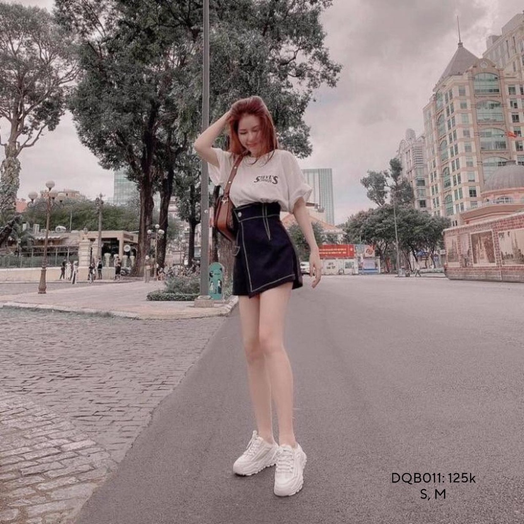 Quần short nữ giả váy chỉ nổi CHIBETS DQB011