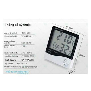 ĐỒNG HỒ LCD BÁO NHIỆT ĐỘ Văn Phòng