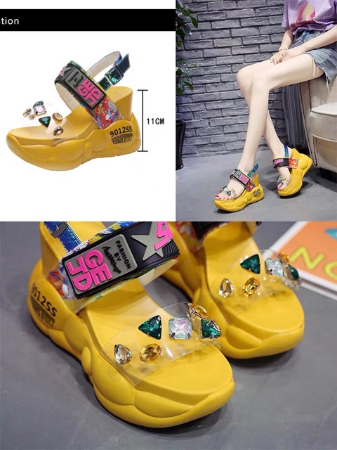 Sandal độn đế 11cm
