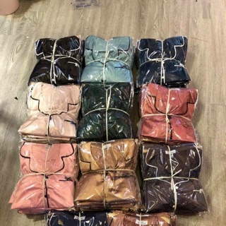 Bộ lụa satin dài tay