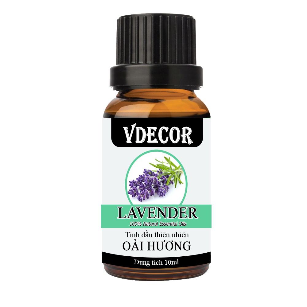 Tinh Dầu Hoa Oải Hương Lavender VDECOR Nguyên Chất 100% từ Thiên Nhiên (10ml)