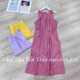 [Yến Trần] Váy đũi yếm - Maxy đũi chất đũi lụa hàng đổ shop