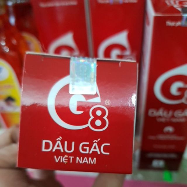 Dầu gấc Việt Nam G8 chai 100ml date 1/2020