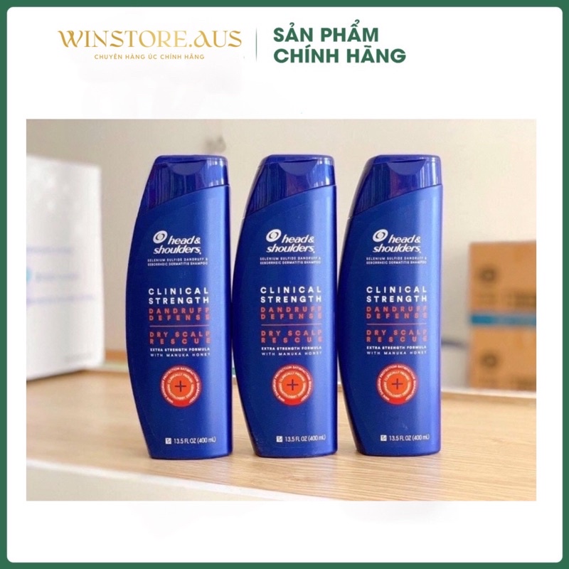 Dầu Gội Ngăn Ngừa Gàu Kích Thích Mọc Tóc Head And Shoulder Clinical Strength Shampoo Mỹ 400ml - Winwin Martt