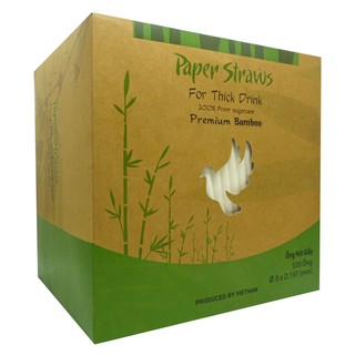 Phi 8 - Hộp 500 ống hút giấy làm từ sợi mía