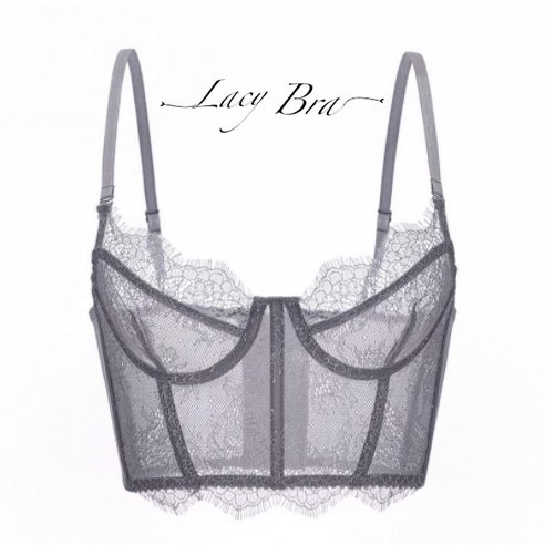 [Tặng Quà Dây Buộc Tóc] Bralette Ren Mỏng Phong Cách Cổ Điển Không Đệm Có Gọng Nâng Ngực Gợi Cảm Lacy Bra - AL32 | BigBuy360 - bigbuy360.vn
