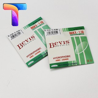 Tròng kính Bevis 1.56 Phản quang, UV400, Nano