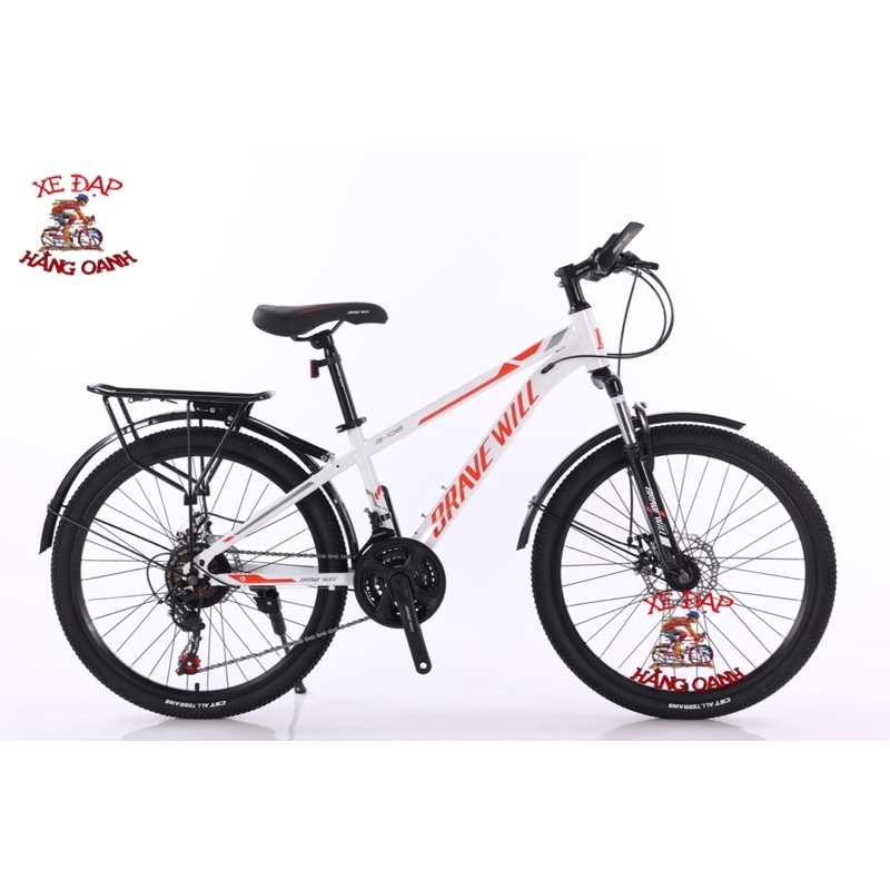 Xe đạp địa hình thể thao người lớn BRAVE WILL 24-26inch có đề SHIMANO mẫu mới 2022