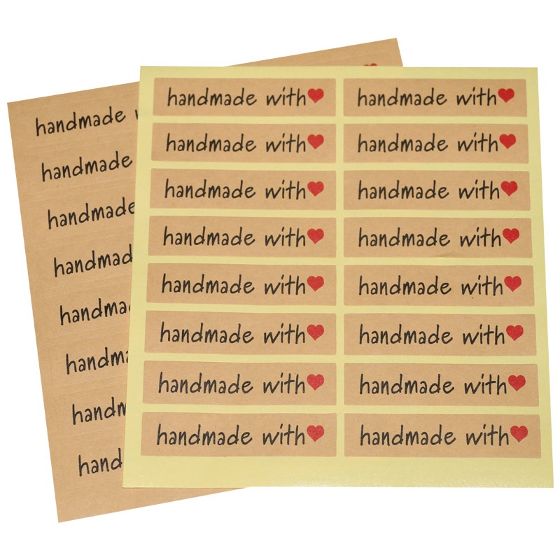 Sticker thank you tem giấy kraf dán nhãn cảm ơn decal nhãn handmade xinh xắn trang trí sổ tay đồ uồng