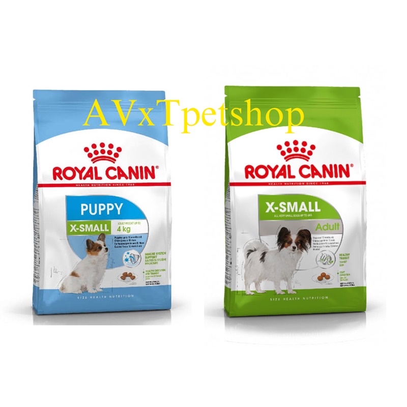 (Chính hãng) Thức ăn Hạt Royal Canin chó con và chó lớn size nhỏ dưới 4kg X-Small gói nguyên 1,5kg nhập khẩu Pháp