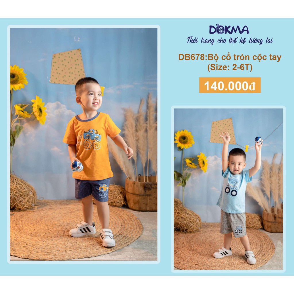 (2-6Y) Bộ cộc tay cotton - DOKMA