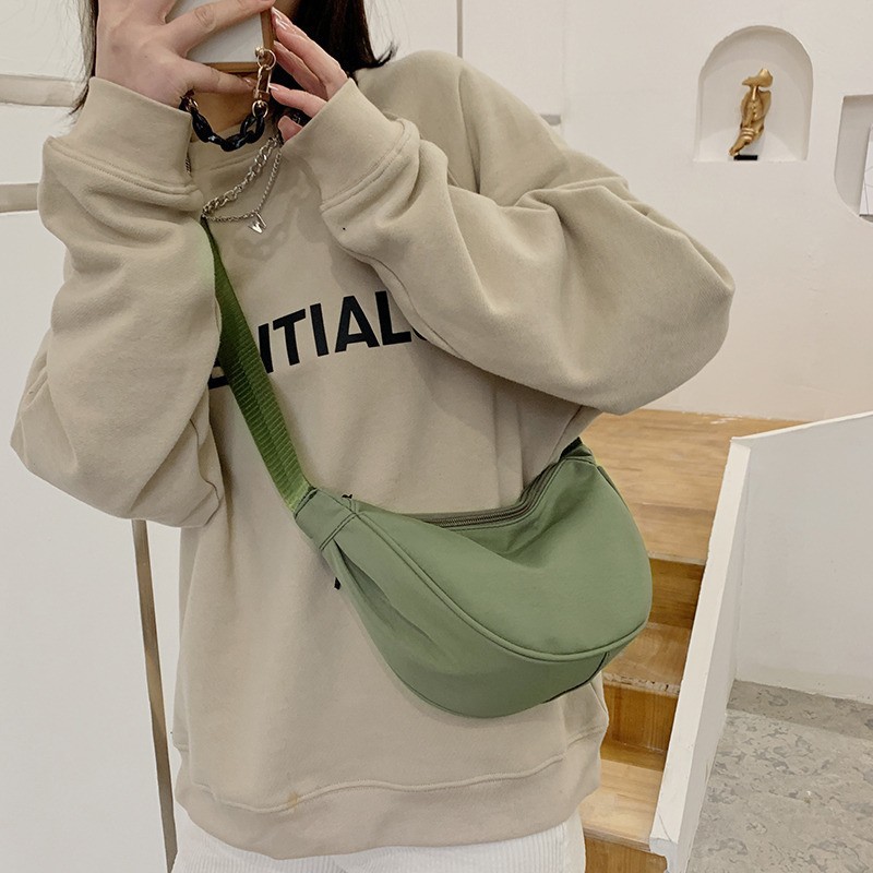 New Dumpling Bag Oxford Cloth College Student Underarm Bag Fresh Shoulder Messenger Bag | BigBuy360 - bigbuy360.vn