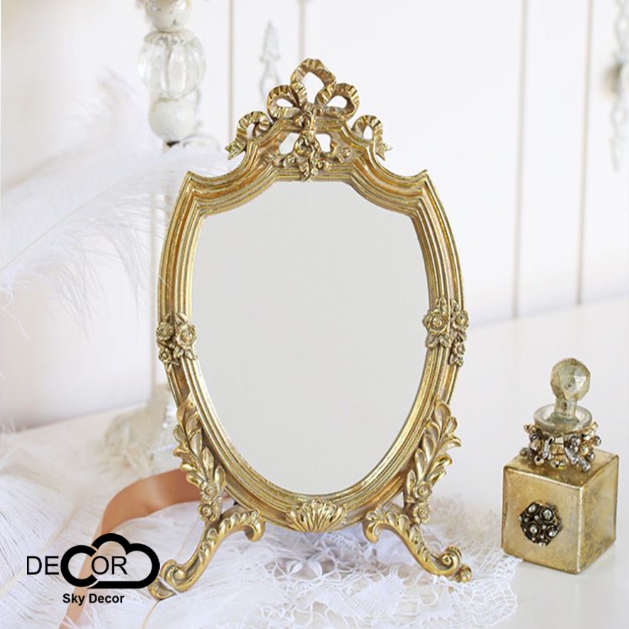 Gương Vintage để bàn - Trang trí nhà cửa/Shop - Phụ kiện trang trí - SkyDecor