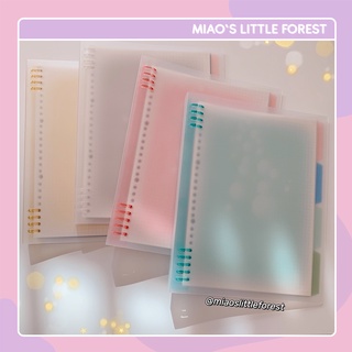 Binder B5 Miao's Little Forest sổ còng, binder nhựa khổ B5 9 còng màu macaron kèm giấy và phụ kiện MNB221