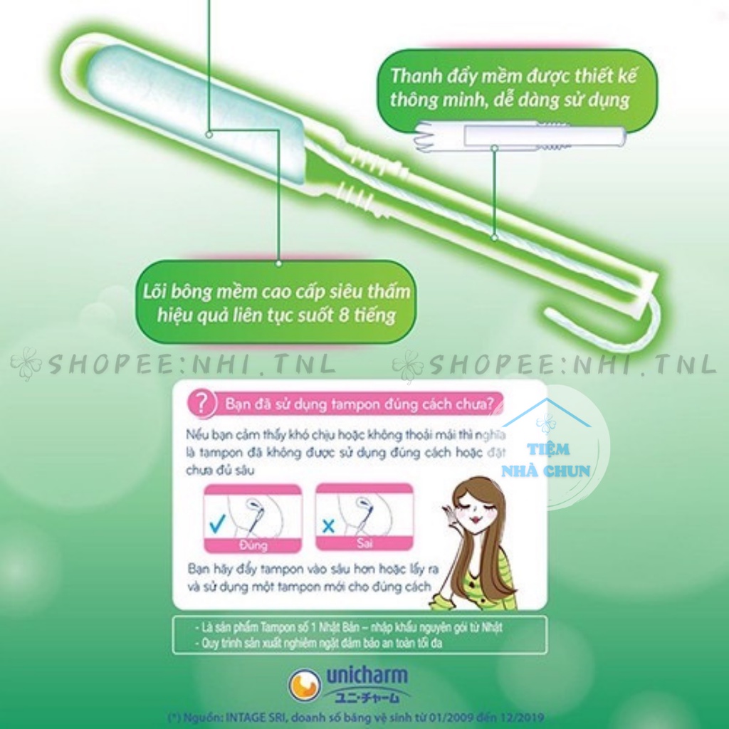 Băng Vệ Sinh Sofy Soft Tampon Super Siêu Thấm Nhật Bản Gói 9 Ống