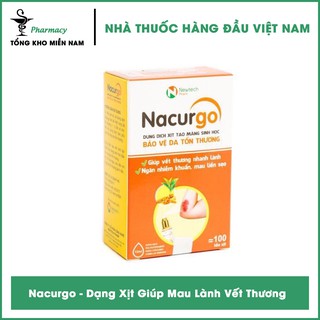 Nacurgo - Băng Vết Thương Dạng Xịt Giúp Mau Lành Vết Thương - Chai 12 - 30ml