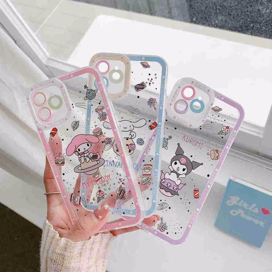 Ốp điện thoại dẻo trong suốt họa tiết hoạt hình dễ thương cho IPHONE 13 12 11 PRO MAX SE 2020 XR X 7 8 PLUS